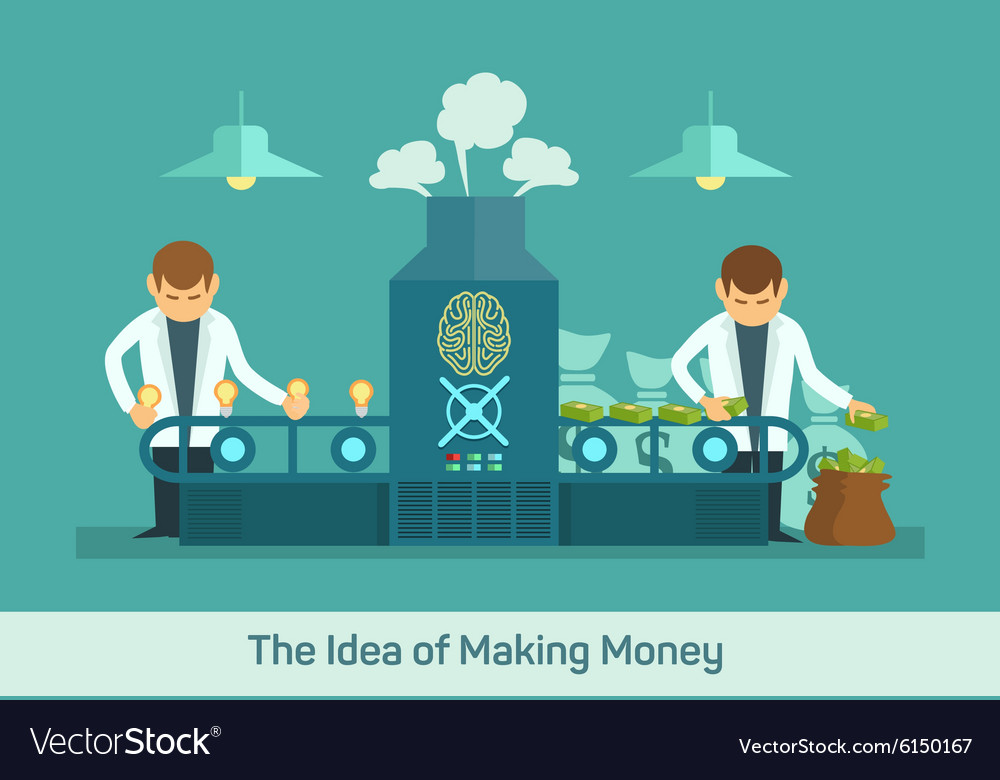 money-factory-creative-machine-flat-vector-6150167